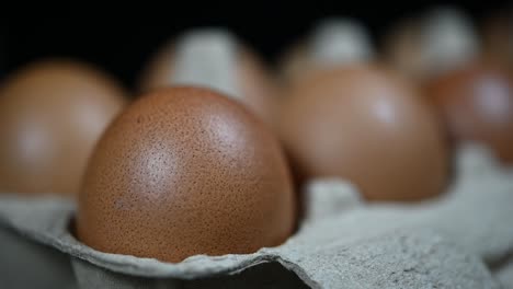 Eier-In-Einem-Tablett-Wurden-Herausgezoomt-Und-Enthüllten-Mehr-Eier-Und-Einen-Dunklen-Hintergrund