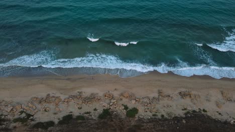Natural-sand-beach-at-the-seaside-on-the-island-Sardinia,-Italy