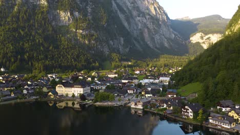 Aerial-View-of-Amazing-Mountain-Town.-Golden-Hour