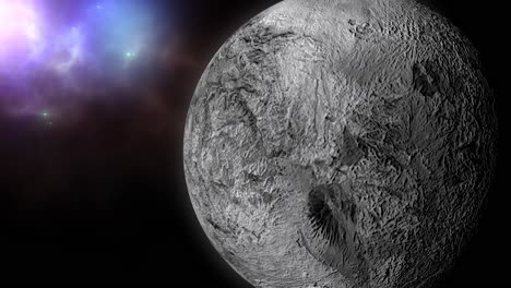 Planet-Eris-Mit-Nebel-Bewölkt-Hintergrund-Im-Weltraum