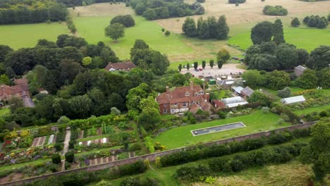 Aerial-View-Of-Countryside-Houses-With-Allotments-Between-Wingham-to-Aylesham