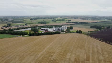 Aerial-View-Of-Ploughed-Farm-Fields-Between-Wingham-to-Aylesham