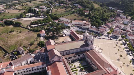 Alcobaça-Monastery,-gorgeous-architectural-medieval-landmark-in-Portugal