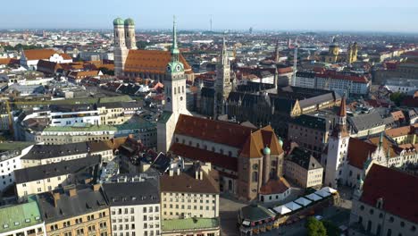 Aerial-Pullback-Reveals-Munich's-Old-Town