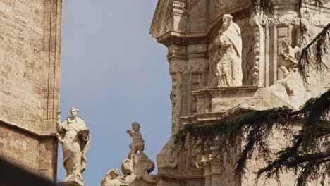 Statues-at-the-Valencia-Cathedral-in-Spain