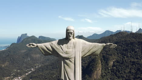 Close-up-of-the-monumental-Christ-the-Redeemer-Statue-on-the-Corcovado-Hill-in-Rio-de-Janeiro