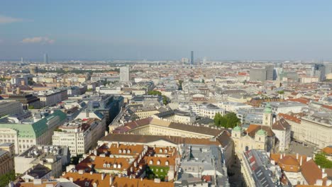 Aerial-Sliding-Shot-Reveals-Beautiful-Viennese-Buildings-on-Summer-Day