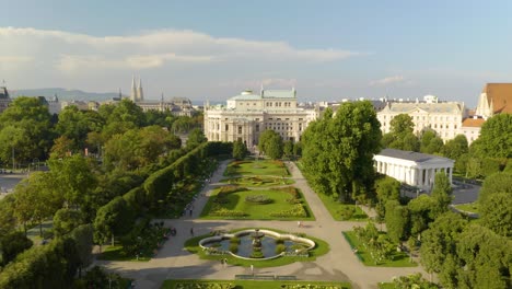 Establishing-Aerial-Shot-of-Vienna's-Rose-Garden-in-Summer