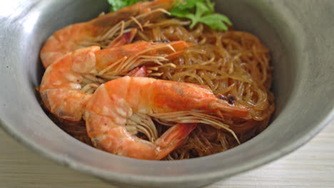Casseroled-or-Baked-Shrimp-with-Glass-Noodles-or-Shrimp-potted-with-vermicelli