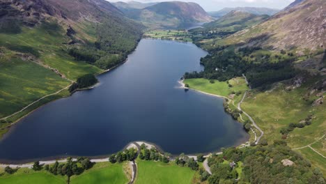 Buttermere-Lake-District-UK-aerial-footage-of-stunning-landscape-High-Point-of-view