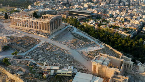 Antiguo-Templo-Del-Partenón---Acrópolis-De-Atenas-Sobre-La-Ciudad-De-Atenas-En-Grecia