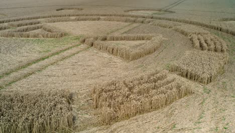 Swarraton-barley-field-strange-elaborate-crop-circle-design-aerial-view-low-orbit-right-above-Hampshire-farmland