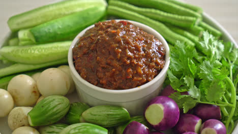 Fermented-Fish-Chili-Paste-with-Fresh-Vegetables---Healthy-food-style