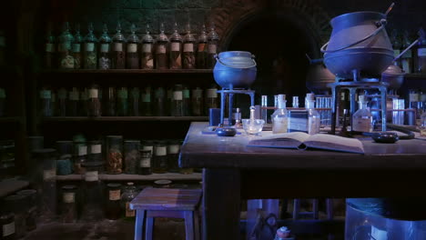 A-Wizard's-Potion-Room-with-bottles-and-jars