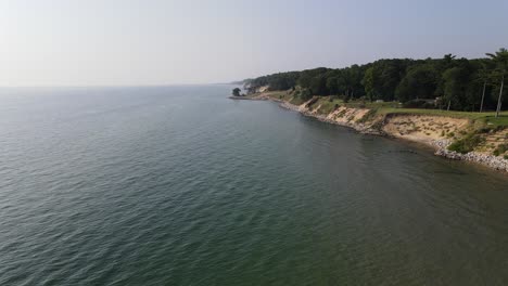 Rise-Line-track-from-the-air-of-the-reinforced-erosion-barriers-on-Lake-Michigan