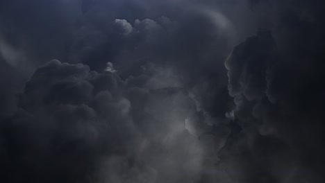 4k-gray-dark-and-moving-cumulonimbus-clouds-in-the-sky,-thunderstorm