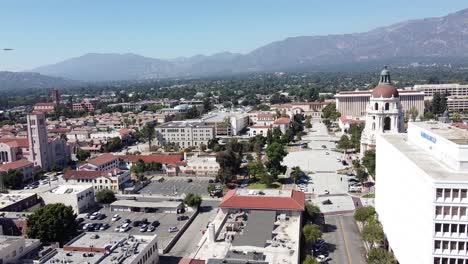 Aerial-view-above-Pasadena-neighborhood