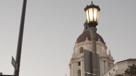 Ground-view-of-main-tower-of-Pasadena-City-Hall-as-seen-walking-across-the-street