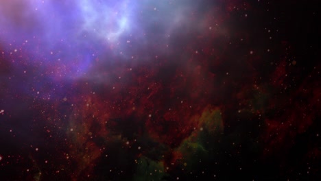 Rote-Nebelwolken-Und-Kosmischer-Staub-Im-Universum