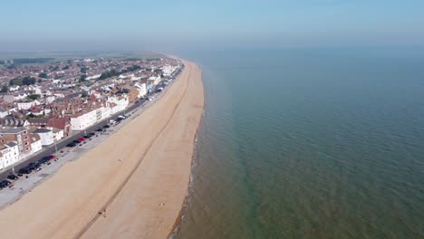 Aerial-Along-Deal-Beach-Coastline-In-Kent