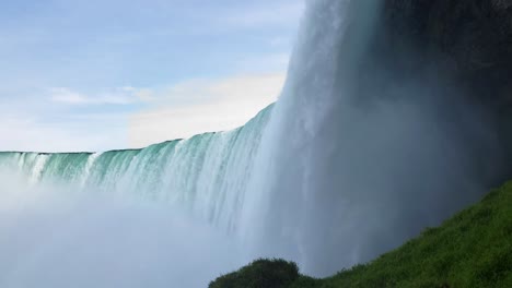 Powerful-wide-shot-up-close-to-the-roaring-Niagara-Falls