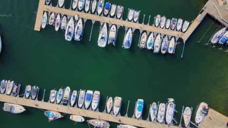Boats-Docked-In-The-Marina-At-Lysekil,-Sweden