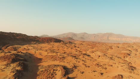 Desert-volcanic-landscape-in-red