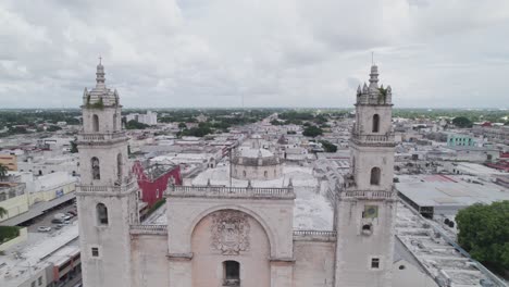 Aerial-view-of-the-Cathedral-of-Mérida-San-Ildefonso-Merida