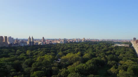 September-2021---4K-aerial-of-Manhattan-from-Central-Park,-NYC,-USA