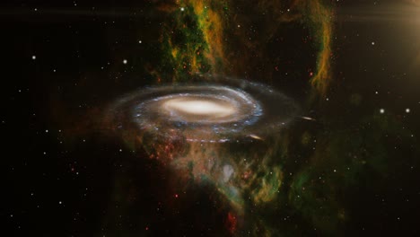 Galaxia-De-La-Vía-Láctea-Con-Fondo-De-Nebulosa