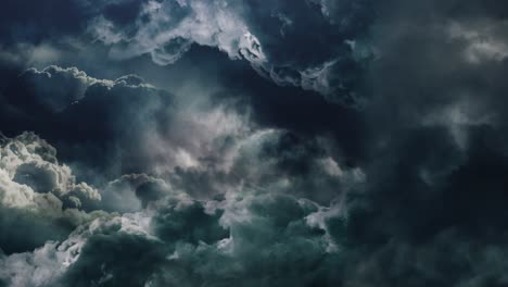 Thunderstorm-And-Flash-Of-Lightning-In-Dark-Cumulonimbus-Clouds