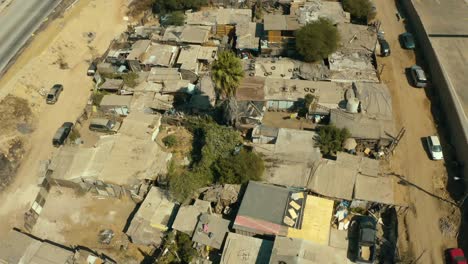 Landschaft-Ländliche-Stadt-Tijuana-Mexiko-Luftaufnahme-Häuser