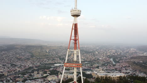Funicular-Park-Tbilisi-and-free-standing-tv-broadcasting-tower