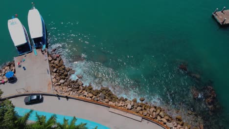 Luftaufnahme-Des-Strandes-Von-Acapulco-City-In-Guerrero,-Mexiko