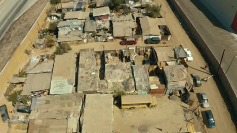 Landschaft-Ländliche-Stadt-Tijuana-Mexiko-Luftaufnahme-Häuser
