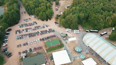 Drone-view-of-the-parking-area-adjoining-the-renowned-Big-Top-Chautauqua-in-the-Lake-Superior-region