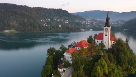 Aerial-cinematic-view-of-Lake-Bled