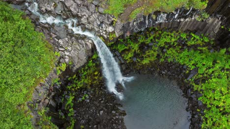 Cascading-Stream-Over-Volcanic-Columns---Svartifoss-At-Vatnajokull-National-Park-In-Iceland