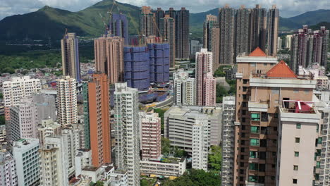 Edificios-De-Apartamentos-De-Gran-Altura-En-Yuen-Long,-Nuevos-Territorios,-Hong-Kong