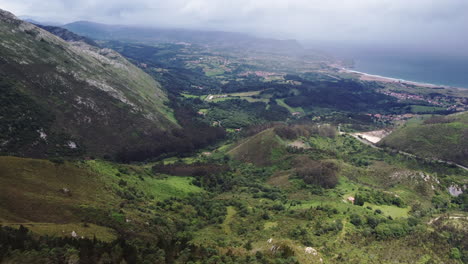 Asturian-geography-alps-Spain-greenery-aerial
