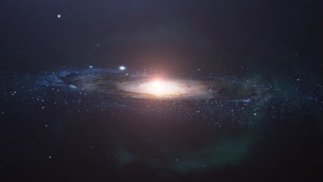 Una-Galaxia-Flotante-Que-Brilla-Intensamente-En-El-Universo