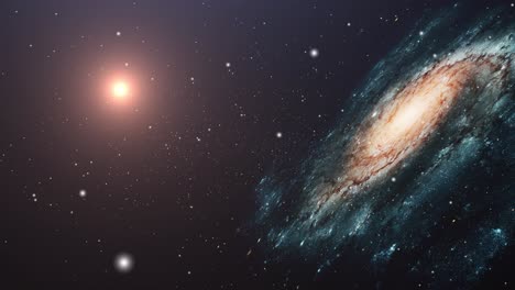 Una-Galaxia-Que-Gira-Y-Se-Mueve-Con-Las-Estrellas-En-El-Espacio