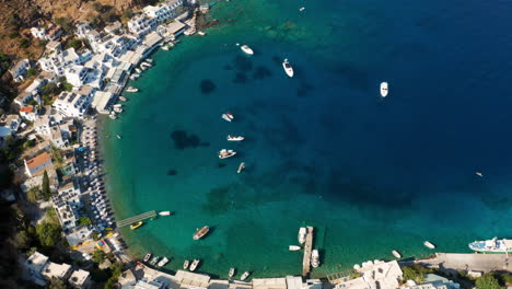 Scenic-Cove-Of-Loutro-Village-In-The-Southern-Island-Of-Crete-Greece---aerial