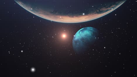 Planet-Im-Universum-Mit-Hellen-Sternen