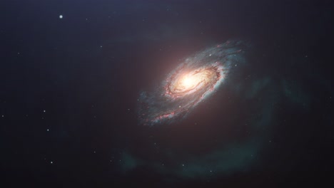 Una-Galaxia-Moviéndose-En-El-Universo