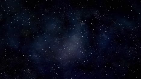 Fliegen-Durch-Die-Sterne-Und-Den-Blauen-Nebel-Im-Weltraum