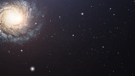 Una-Galaxia-Girando-Y-Cruzando-Las-Estrellas