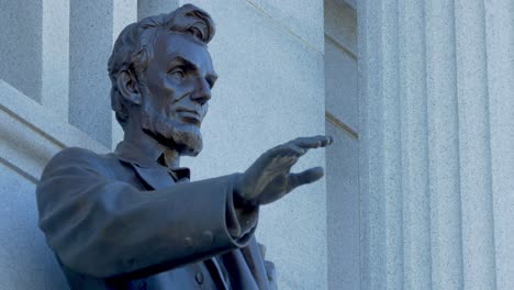 Close-view-of-the-face-of-Abrahan-Lincoln-in-a-sculpture