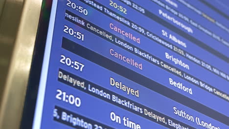 Departure-board-showing-cancelled-and-delayed-train-journeys-from-London-St-Pancras-International-station