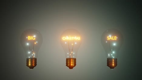 Big-Christmas-Sale-light-bulbs-concept-3d-rendering-animation